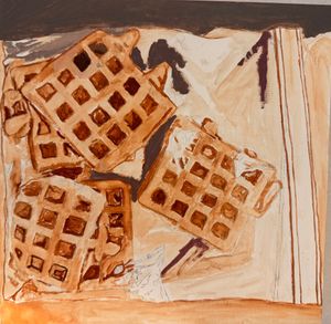 Waffles in a plastic gallon bag